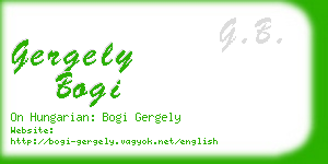 gergely bogi business card